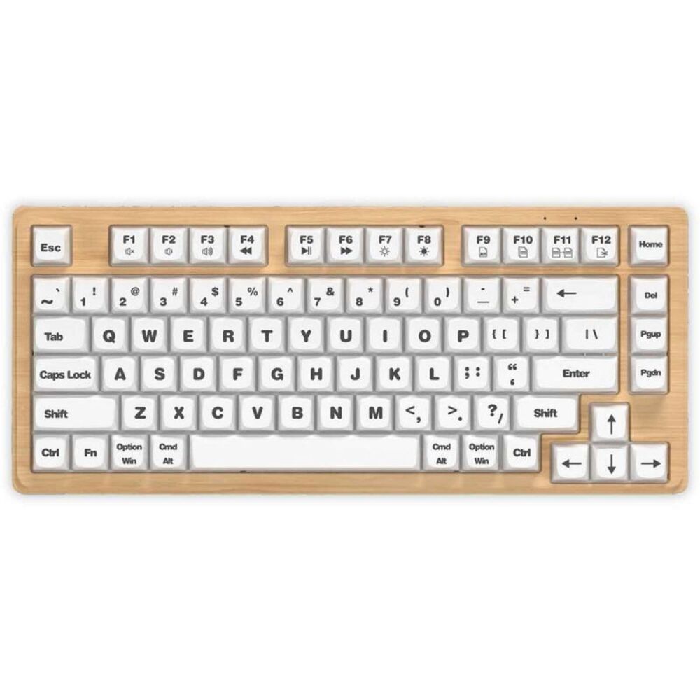 Open Box - IJoy -  Wireless Wooden Keyboard Tan